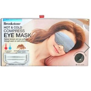 Brookstone Hot & Cold Eye Mask Compress - Relieve Tension & Eye Puffiness